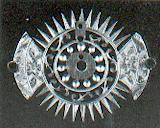 Coq d'une montre empire appelés "retour d'égypte".  Source: Les heures révolutionnaires/AFAHA Besançon. 